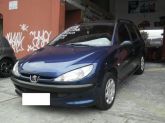 Peugeot 206 ano 2005 4 portas azul - motor 1.4 inteiro